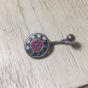 Round boho belly ring
